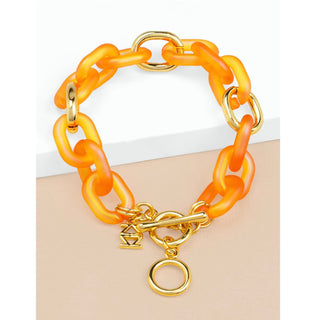 Small Resin Oval Link Toggle Bracelet - Annie Jack TX