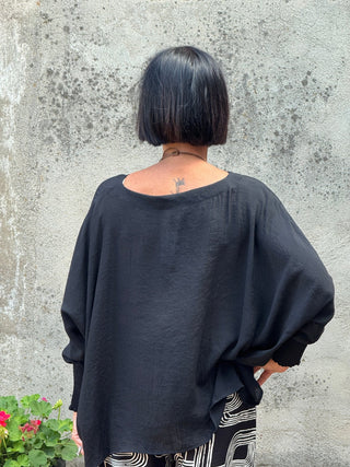 Breezy Wide Neck Blouse - Annie Jack TX
