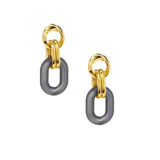 Small Resin Oval Link Drop Earring - Annie Jack TX