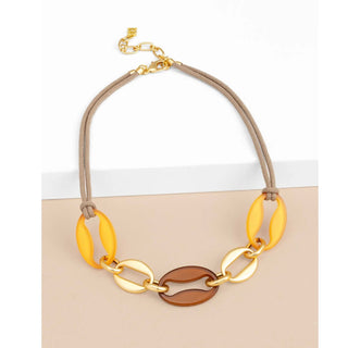 Multi Color Anchor Link Pendant Necklace - Annie Jack TX