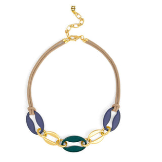 Multi Color Anchor Link Pendant Necklace - Annie Jack TX