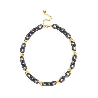 Small Resin Oval Link Short Necklace - Annie Jack TX