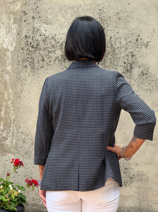 The Classic Grid Tailored Blazer - Annie Jack TX