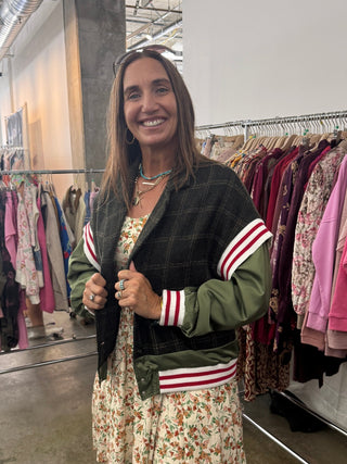 Collared Plaid Jacket - Annie Jack TX