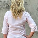 Pink Mandarin Neck Blouse - Annie Jack TX