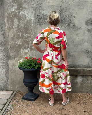 Vibrant Graphic Floral Tiered Dress - Annie Jack TX