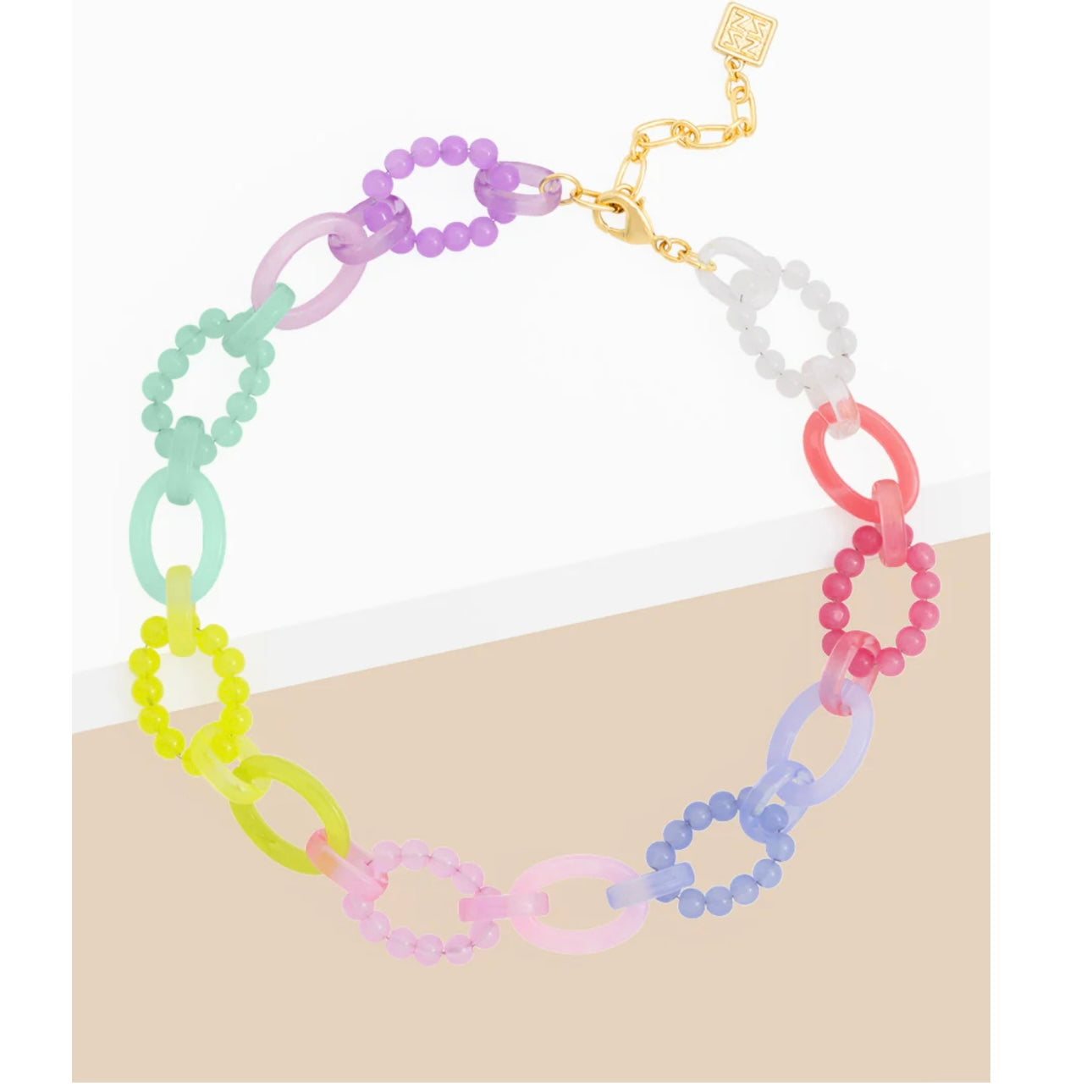 Multicolor Glass Bead & Resin Collar Necklace - Annie Jack TX