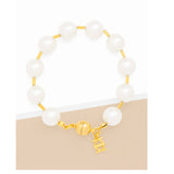 Pearl Beaded Bracelet w/tube spacers - Annie Jack TX