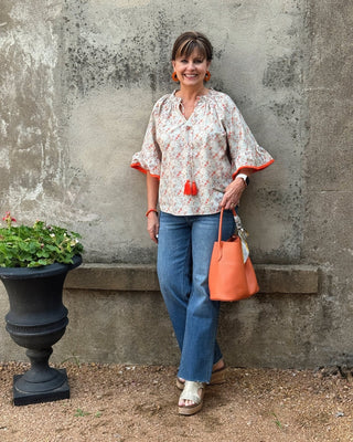 Clementine Floral Tassel Blouse - Annie Jack TX