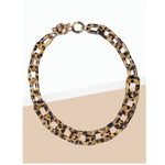 Resin Leopard Link Collar Necklace - Annie Jack TX