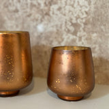 Mercury Glass Copper Votive Small - Annie Jack TX