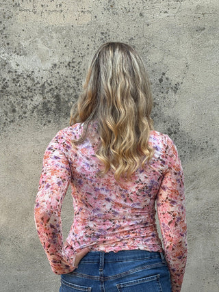 Garden Sheer Floral Mesh Layering Top - Annie Jack TX