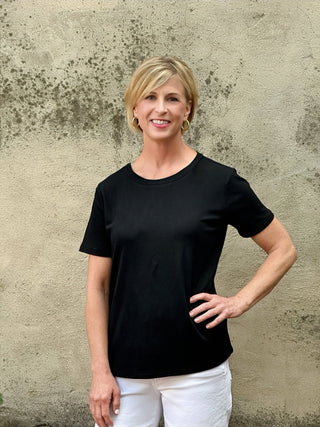 Short Sleeve Solid Top - Annie Jack TX