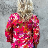 Floral V Neck Top - Annie Jack TX