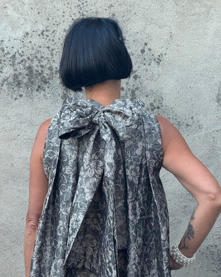 Jacquard Pattern High Neckline Dress - Annie Jack TX