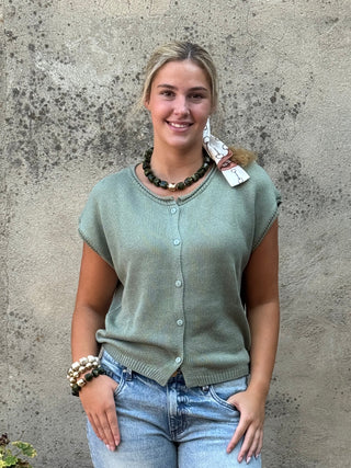Sage Sweater-Knit Short Sleeve Top - Annie Jack TX