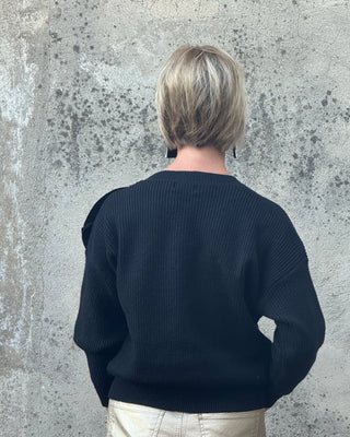 Rosette Knitted Sweater - Annie Jack TX