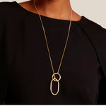 Ellipsis and Circle  Charm Necklace - Annie Jack TX