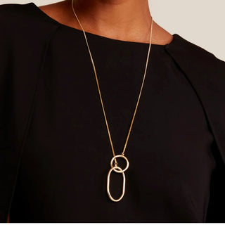 Ellipsis and Circle Charm Necklace - Annie Jack TX