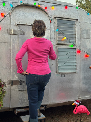 V Neck Collared Sweater - Annie Jack TX