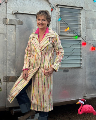 Multi Color Button Down Coat - Annie Jack TX