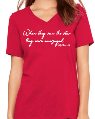 Christmas Tee Shirt Matthew 2:10 - Annie Jack TX