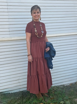 Mock NeckShort Sleeve Knit Dress - Annie Jack TX