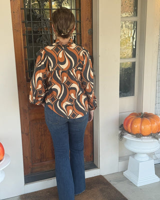 Bohemian V Neck Ruffle Detail Top - Annie Jack TX