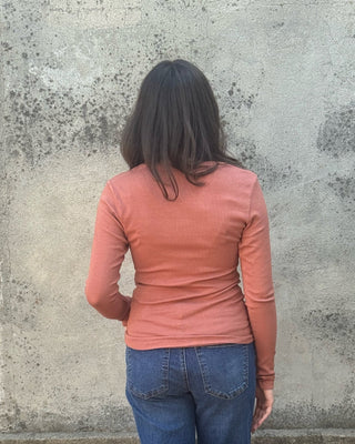 Long Sleeve V Neck Fitted Top - Annie Jack TX
