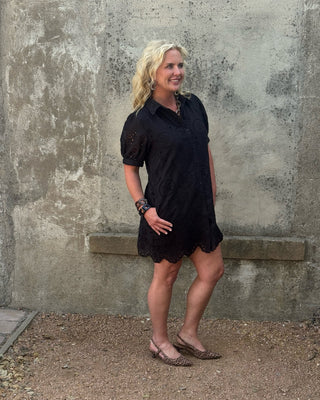 Eyelet Short Sleeve Dress - Annie Jack TX