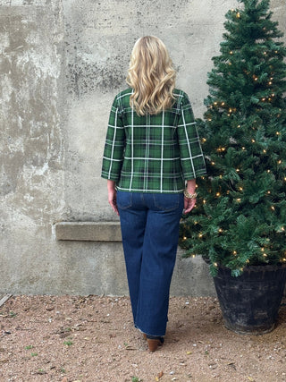 Plaid Mock Turtle Neck - Annie Jack TX