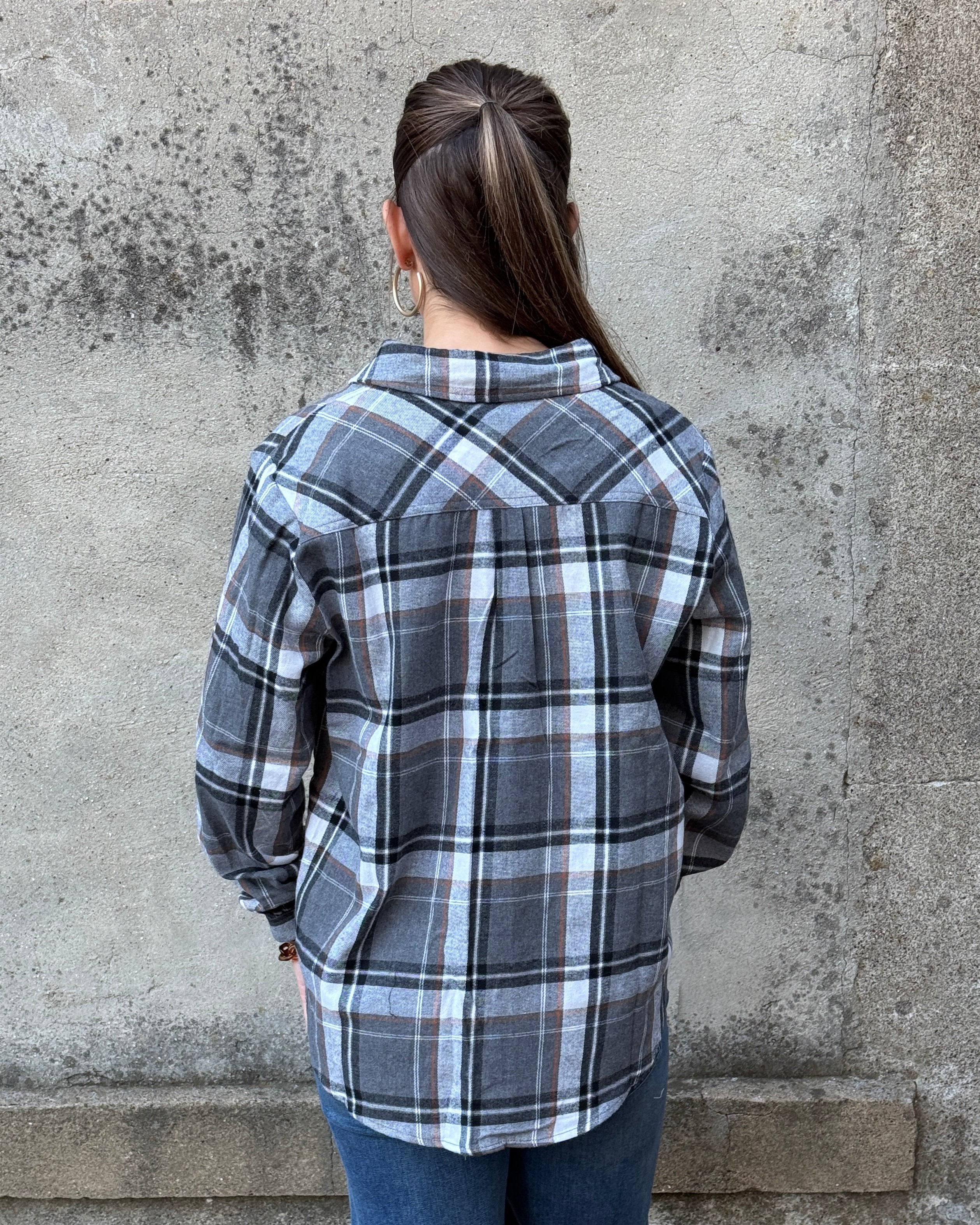 Plaid Button Down Top - Annie Jack TX