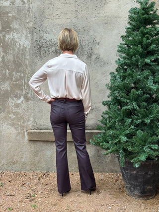 Collared Champagne Button Down Top - Annie Jack TX