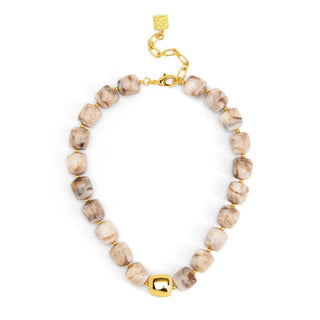 Tessa Puffy Square Short Necklace - Annie Jack TX