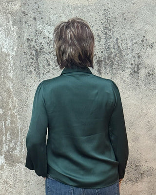 Collared Blouse with Front Tie - Annie Jack TX