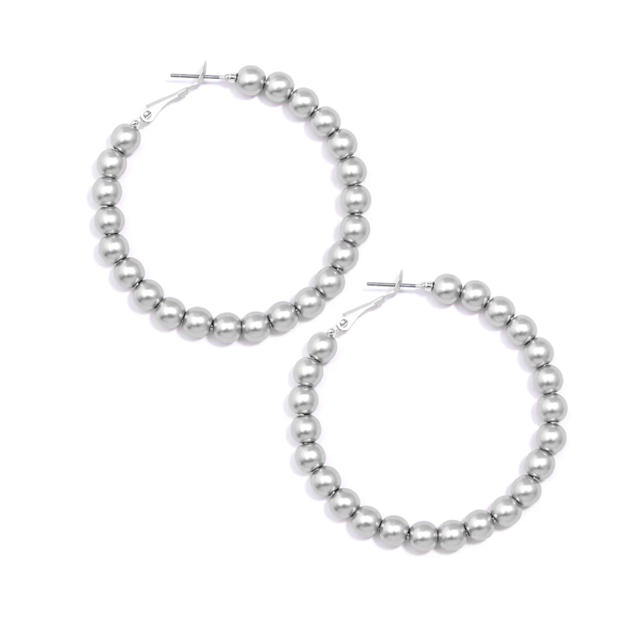 Matte Metal Beaded Hoop Earring - Annie Jack TX