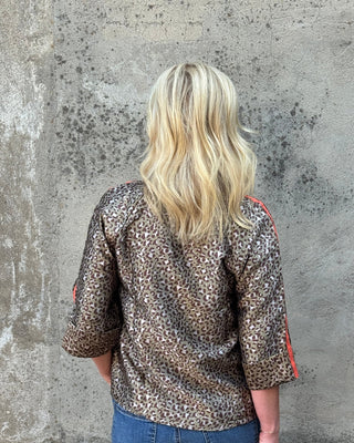 Animal Print Collared Top - Annie Jack TX