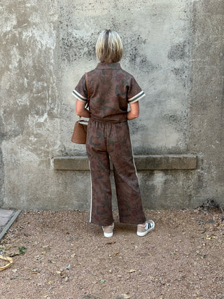Floral Side-Stripe Athleisure Pant