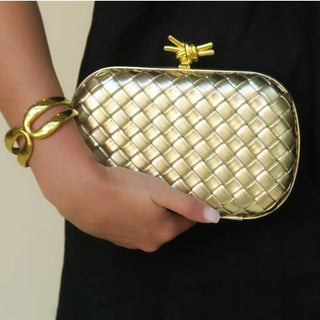 Bonsoir Woven Clutch - Annie Jack TX