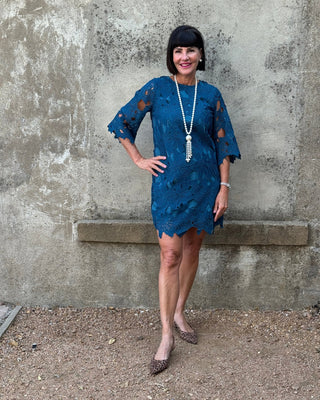 The Genevieve Lace Shift Dress - Annie Jack TX