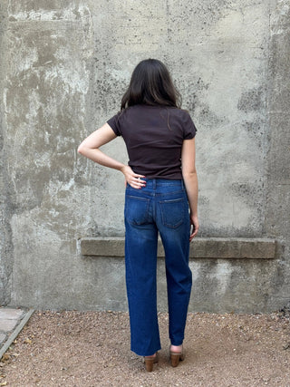 Meg High Rise Wide Leg Side Panel - Annie Jack TX