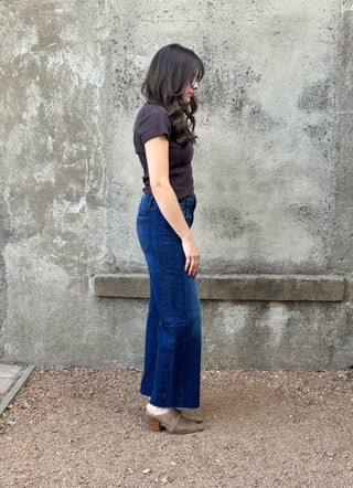 Meg High Rise Wide Leg Side Panel - Annie Jack TX