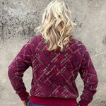 Hatch Pattern Crew Neck Sweater - Annie Jack TX