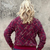 Hatch Pattern Crew Neck Sweater - Annie Jack TX