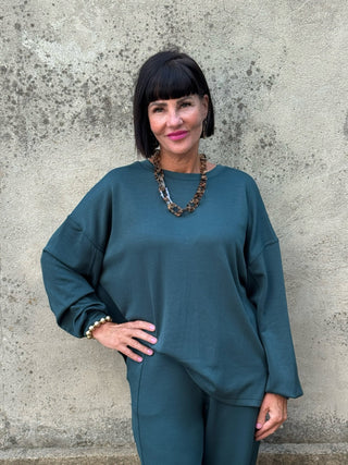 Leisurewear Drop Shoulder Pullover - Annie Jack TX