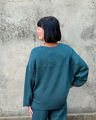Leisurewear Drop Shoulder Pullover - Annie Jack TX