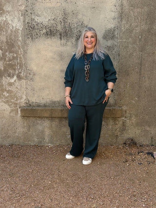 Wide Leg Drawstring Lounge Pant - Annie Jack TX
