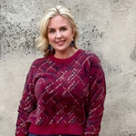 Hatch Pattern Crew Neck Sweater - Annie Jack TX