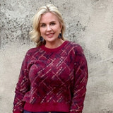 Hatch Pattern Crew Neck Sweater - Annie Jack TX