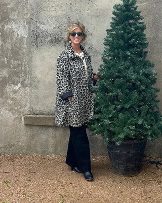 Leopard Swing Coat - Annie Jack TX